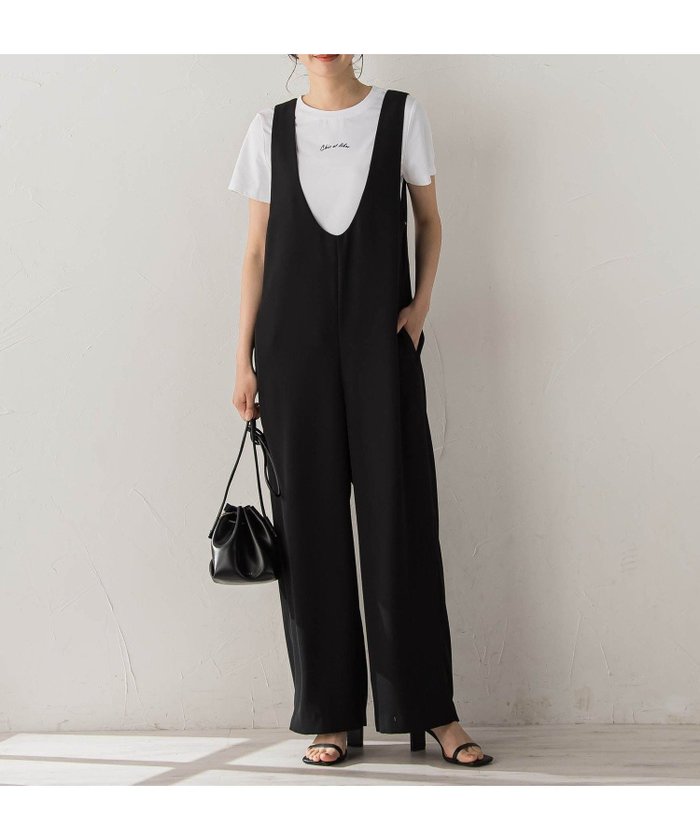 【ドロワット ロートレアモン/Droite Lautreamont】のUネックオールインワン インテリア・キッズ・メンズ・レディースファッション・服の通販 founy(ファウニー) https://founy.com/ ファッション Fashion レディースファッション Fashion for Women ワンピース Dresses オールインワン・ワンピース Dresses and Jumpsuits 春 Spring ダブル Double, Double-Breasted トレンド Trend, Trending Now ノースリーブ Sleeveless, No-Sleeve バランス Balance, Style Balance フェミニン Feminine, Girly フロント Front, Front Design ポケット Pocket, Pocket Detail S/S・春夏 SS, Spring/Summer, Warm Season 夏 Summer 2026年 2026 2026春夏・S/S Spring/Summer 2026 SS26 |ID: prp329100004981807 ipo3291000000037324142
