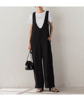 【ドロワット ロートレアモン/Droite Lautreamont】のUネックオールインワン 大人の最旬トレンドファッション＆コーディネート founy(ファウニー) ファッション Fashion レディースファッション Fashion for Women ワンピース Dresses オールインワン・ワンピース Dresses and Jumpsuits 春 Spring ダブル Double, Double-Breasted トレンド Trend, Trending Now ノースリーブ Sleeveless, No-Sleeve バランス Balance, Style Balance フェミニン Feminine, Girly フロント Front, Front Design ポケット Pocket, Pocket Detail S/S・春夏 SS, Spring/Summer, Warm Season 夏 Summer 2026年 2026 2026春夏・S/S Spring/Summer 2026 SS26 |ID:prp329100004981807