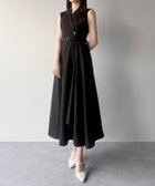 【ジュノア/JUNOAH】のmipiarl テーラーカラーラッフルワンピース 大人の最旬トレンドファッション＆コーディネート founy(ファウニー) ファッション Fashion レディースファッション Fashion for Women ワンピース Dresses thumbnail ブラック|ID: prp329100004981815 ipo3291000000037324177