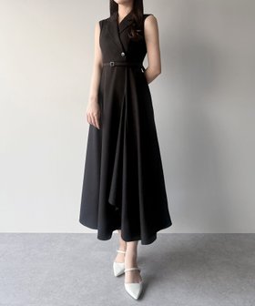 【ジュノア/JUNOAH】のmipiarl テーラーカラーラッフルワンピース 大人の最旬トレンドファッション＆コーディネート founy(ファウニー) ファッション Fashion レディースファッション Fashion for Women ワンピース Dresses |ID:prp329100004981815