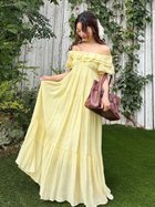 【リリーブラウン/Lily Brown】のエアリーワッシャーボリュームワンピース 大人の最旬トレンドファッション＆コーディネート founy(ファウニー) ファッション Fashion レディースファッション Fashion for Women ワンピース Dresses ギャザー Gathered, Ruffled スカラップ Scallop, Scalloped Edge スマート Smart, Elegant バランス Balance, Style Balance フィット Fit, Slim Fit フェミニン Feminine, Girly フリル Frill, Ruffle ロング Long, Long-Length 夏 Summer 旅行 Travel thumbnail YEL[032]|ID: prp329100004981818 ipo3291000000037324190