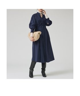 【カリテ/qualite】のウエストギャザーシャツワンピース 大人の最旬トレンドファッション＆コーディネート founy(ファウニー) ファッション Fashion レディースファッション Fashion for Women ワンピース Dresses シャツワンピース / 1枚で着映えコーデ Shirt Dresses ギャザー Gathered, Ruffled ショート Short, Short Length ジャケット Jacket, Outerwear スニーカー Sneakers, Trainers ペチコート Petticoat, Underskirt エレガント 上品 Elegant |ID:prp329100004981836