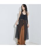 【ノミネ/NOMINE】の【前後着用可】無地 2WAY シアー キャミソール ワンピース 大人の最旬トレンドファッション＆コーディネート founy(ファウニー) ファッション Fashion レディースファッション Fashion for Women ワンピース Dresses おすすめ Recommended / Our Picks インナー Innerwear キャミソール Camisole, Spaghetti Strap Top シアー Sheer, See-Through シャンブレー Chambray, Denim-Like Fabric ボトム Bottoms, Lower Wear リボン Ribbon, Bow 再入荷 Restock / Back in Stock 無地 Plain, Solid Color thumbnail ブラック|ID: prp329100004981849 ipo3291000000037324296