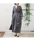 【ルージュヴィフラクレ/Rouge vif la cle】のヴィンテージキュプラウエストマークワンピース 大人の最旬トレンドファッション＆コーディネート founy(ファウニー) ファッション Fashion レディースファッション Fashion for Women ワンピース Dresses とろみ Fluid, Flowy Fabric シンプル Simple, Minimal ロング Long, Long-Length thumbnail チャコールグレー|ID: prp329100004981859 ipo3291000000037324327