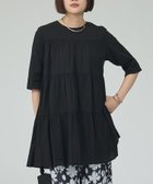 【カリテ/qualite】のティアードチュニック 大人の最旬トレンドファッション＆コーディネート founy(ファウニー) ファッション Fashion レディースファッション Fashion for Women トップス・カットソー Cut & Sew Tops おすすめ Recommended / Our Picks チュニック Tunic, Long Top デニム Denim, Jeans Material バランス Balance, Style Balance ボトム Bottoms, Lower Wear リラックス Relax, Relaxed Fit thumbnail ブラック|ID: prp329100004981864 ipo3291000000037324339