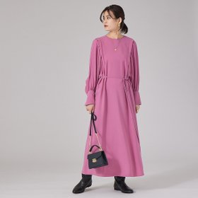 【ルージュヴィフラクレ/Rouge vif la cle】のパフスリーブワンピース 大人の最旬トレンドファッション＆コーディネート founy(ファウニー) ファッション Fashion レディースファッション Fashion for Women ワンピース Dresses おすすめ Recommended / Our Picks カフス Cuff Design キュプラ Cupro, Eco Fabric ギャザー Gathered, Ruffled シンプル Simple, Minimal トレンド Trend, Trending Now フォーマル Formal, Dressy ロング Long, Long-Length 秋 Autumn |ID:prp329100004981869