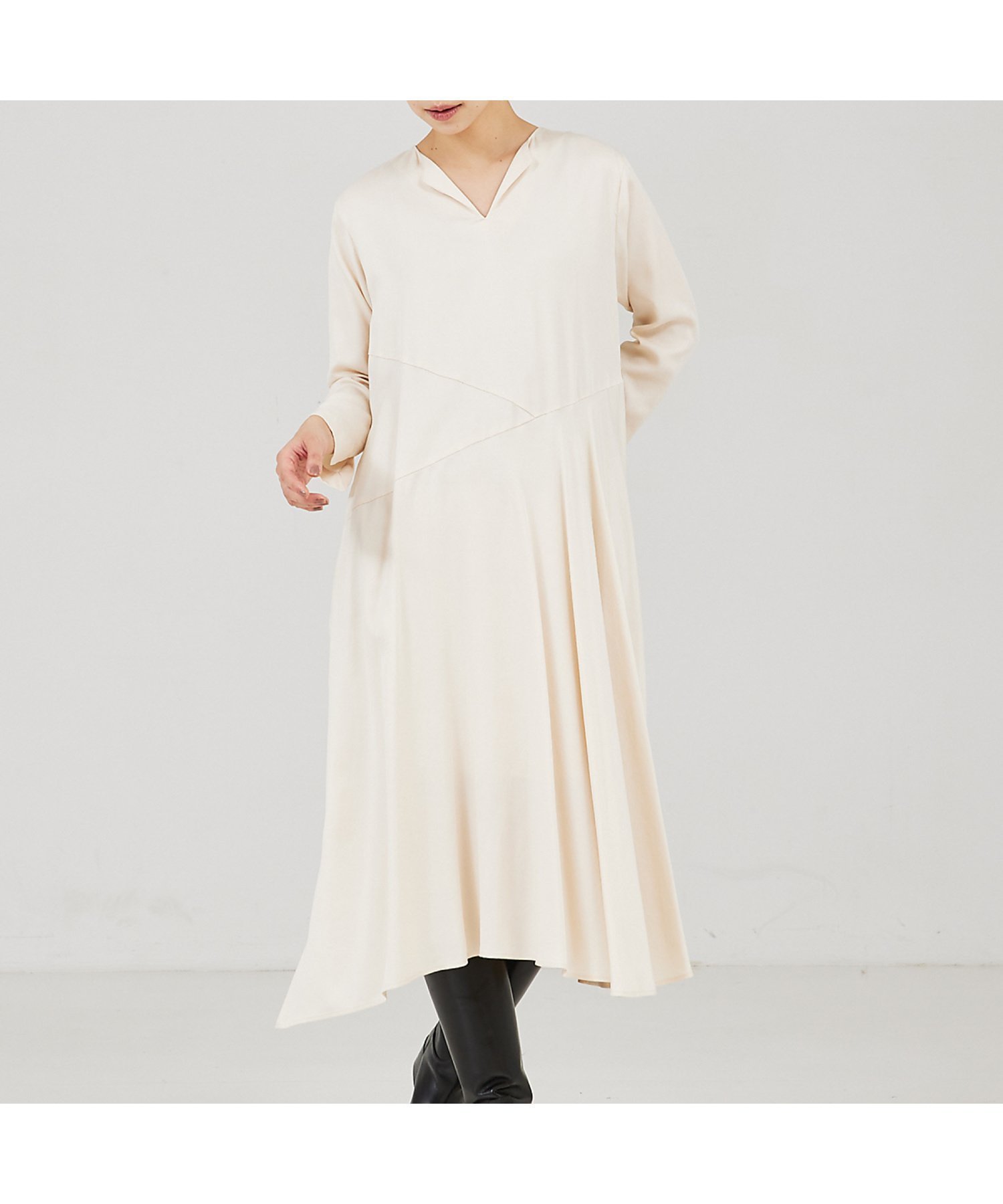 【カリテ/qualite】のツィルアシメワンピース 大人の最旬トレンドファッション＆コーディネート founy(ファウニー) 　ファッション　Fashion　レディースファッション　Fashion for Women　ワンピース　Dresses　おすすめ　Recommended / Our Picks　アシンメトリー　Asymmetrical Style　エレガント 上品　Elegant　ジャケット　Jacket, Outerwear　ジュエリー　Jewelry, Accessories　フィット　Fit, Slim Fit　ポケット　Pocket, Pocket Detail　ロング　Long, Long-Length　今季　This Season, Current Season　 other-1|ID: prp329100004981874 ipo3291000000037324369