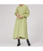 【カリテ/qualite】のギャザースリーブワンピース 大人の最旬トレンドファッション＆コーディネート founy(ファウニー) ファッション Fashion レディースファッション Fashion for Women ワンピース Dresses アシンメトリー Asymmetrical Style エレガント 上品 Elegant ギャザー Gathered, Ruffled スリーブ Sleeve, Long Sleeve / Short Sleeve thumbnail グリーン|ID: prp329100004981897 ipo3291000000037324449