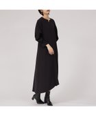 【カリテ/qualite】のギャザースリーブワンピース 大人の最旬トレンドファッション＆コーディネート founy(ファウニー) ファッション Fashion レディースファッション Fashion for Women ワンピース Dresses アシンメトリー Asymmetrical Style エレガント 上品 Elegant ギャザー Gathered, Ruffled スリーブ Sleeve, Long Sleeve / Short Sleeve thumbnail ブラック|ID: prp329100004981897 ipo3291000000037324450