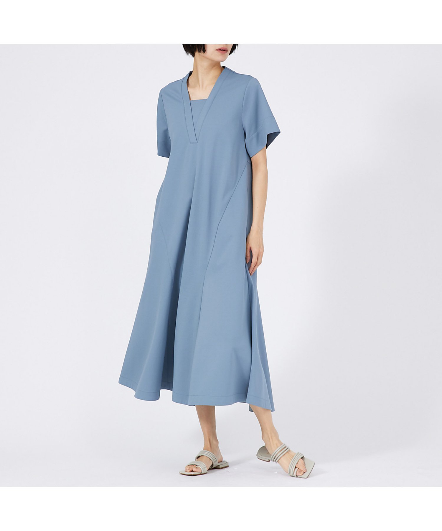【カリテ/qualite】のVネックマーメイドワンピース 大人の最旬トレンドファッション＆コーディネート founy(ファウニー) 　ファッション　Fashion　レディースファッション　Fashion for Women　ワンピース　Dresses　おすすめ　Recommended / Our Picks　サマー　Summer, Summer Style　ジャケット　Jacket, Outerwear　バランス　Balance, Style Balance　フェミニン　Feminine, Girly　フレア　Flare, Flared　ポケット　Pocket, Pocket Detail　マーメイド　Mermaid, Fishtail Silhouette　リゾート　Resort, Vacation Style　夏　Summer　 other-1|ID: prp329100004981907 ipo3291000000037324481