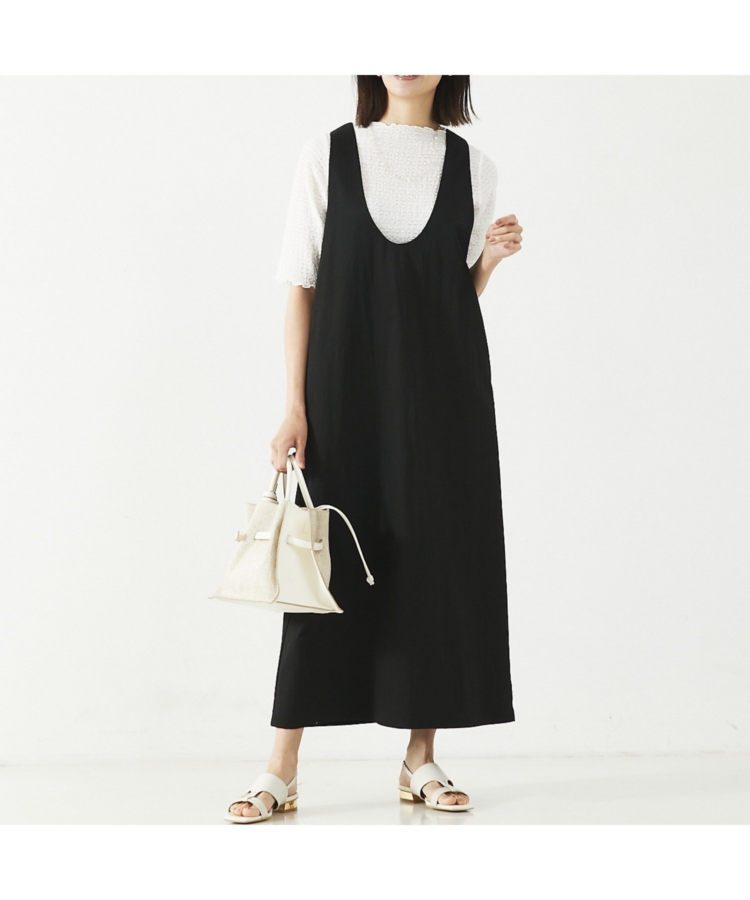 【アバハウスマヴィ/abahouse mavie】の【大人のいちまんワンピ】UネックZIP2WAYワンピース インテリア・キッズ・メンズ・レディースファッション・服の通販 founy(ファウニー) 　ファッション　Fashion　レディースファッション　Fashion for Women　ワンピース　Dresses　おすすめ　Recommended / Our Picks　カットソー　Cut and Sewn Top　ジップ　Zip, Zipper　タンク　Tank Top, Sleeveless Top　ポケット　Pocket, Pocket Detail　夏　Summer　長袖　Long Sleeve, Full Sleeve　ブラック|ID: prp329100004981909 ipo3291000000037324490