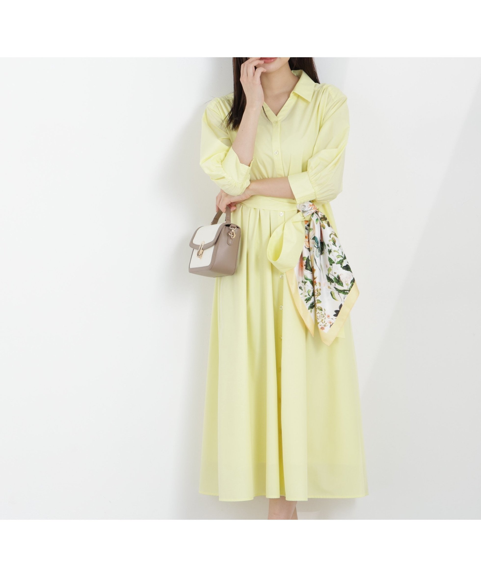 【プロポーション ボディドレッシング/PROPORTION BODY DRESSING】のリボン付きシャツワンピース 26SS 大人の最旬トレンドファッション＆コーディネート founy(ファウニー) 　ファッション　Fashion　レディースファッション　Fashion for Women　ワンピース　Dresses　シャツワンピース / 1枚で着映えコーデ　Shirt Dresses　2026年　2026　2026春夏・S/S　Spring/Summer 2026 SS26　シャーリング　Shirring, Ruched　リボン　Ribbon, Bow　 other-1|ID: prp329100004981925 ipo3291000000037324557