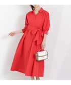 【プロポーション ボディドレッシング/PROPORTION BODY DRESSING】のリボン付きシャツワンピース 26SS 大人の最旬トレンドファッション＆コーディネート founy(ファウニー) ファッション Fashion レディースファッション Fashion for Women ワンピース Dresses シャツワンピース / 1枚で着映えコーデ Shirt Dresses 2026年 2026 2026春夏・S/S Spring/Summer 2026 SS26 シャーリング Shirring, Ruched リボン Ribbon, Bow thumbnail レッド|ID: prp329100004981925 ipo3291000000037324559