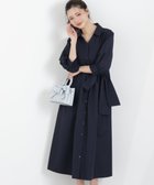 【プロポーション ボディドレッシング/PROPORTION BODY DRESSING】のリボン付きシャツワンピース 26SS 大人の最旬トレンドファッション＆コーディネート founy(ファウニー) ファッション Fashion レディースファッション Fashion for Women ワンピース Dresses シャツワンピース / 1枚で着映えコーデ Shirt Dresses 2026年 2026 2026春夏・S/S Spring/Summer 2026 SS26 シャーリング Shirring, Ruched リボン Ribbon, Bow thumbnail ネイビー|ID: prp329100004981925 ipo3291000000037324561