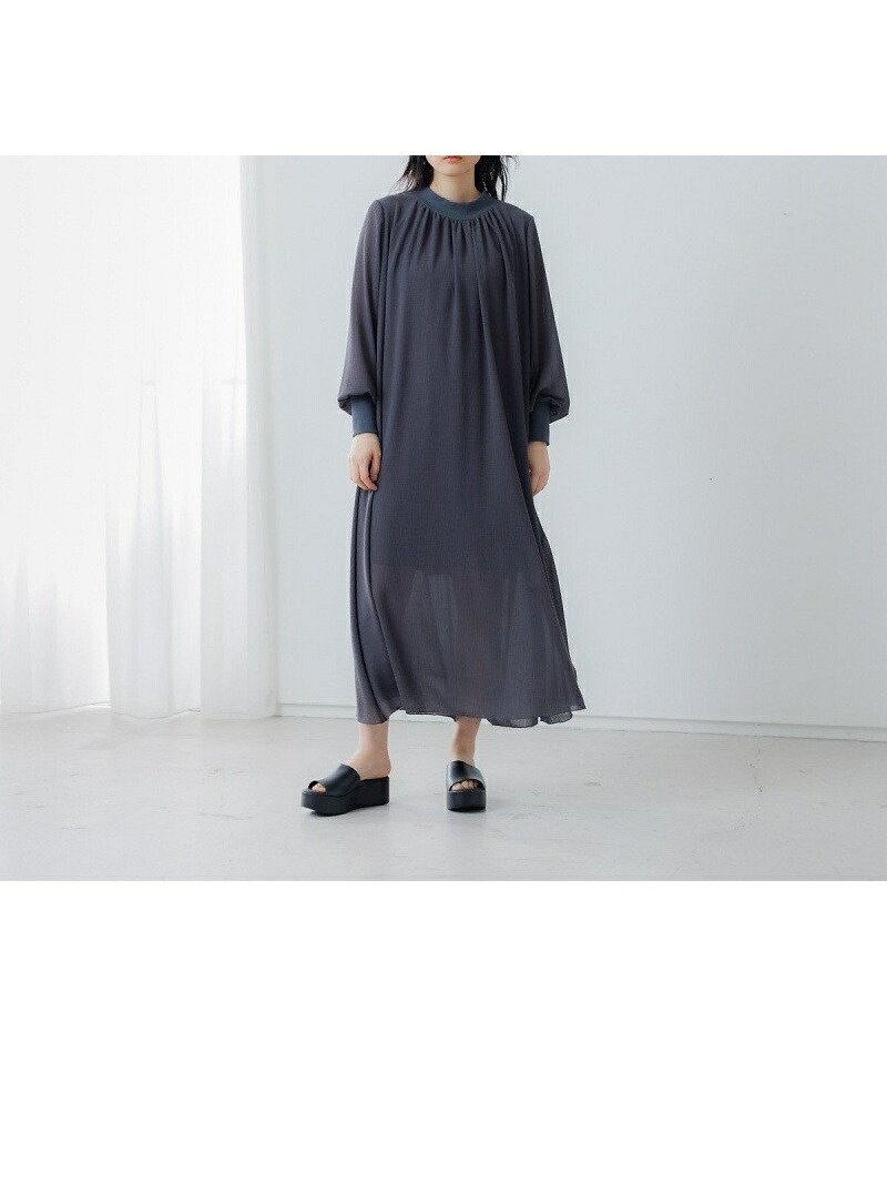 【コレックス/collex】の楊柳ワンピース インテリア・キッズ・メンズ・レディースファッション・服の通販 founy(ファウニー) 　ファッション　Fashion　レディースファッション　Fashion for Women　ワンピース　Dresses　インナー　Innerwear　カーディガン　Cardigan, Knitwear　夏　Summer　春　Spring　S/S・春夏　SS, Spring/Summer, Warm Season　チャコールグレー|ID: prp329100004981926 ipo3291000000037324564
