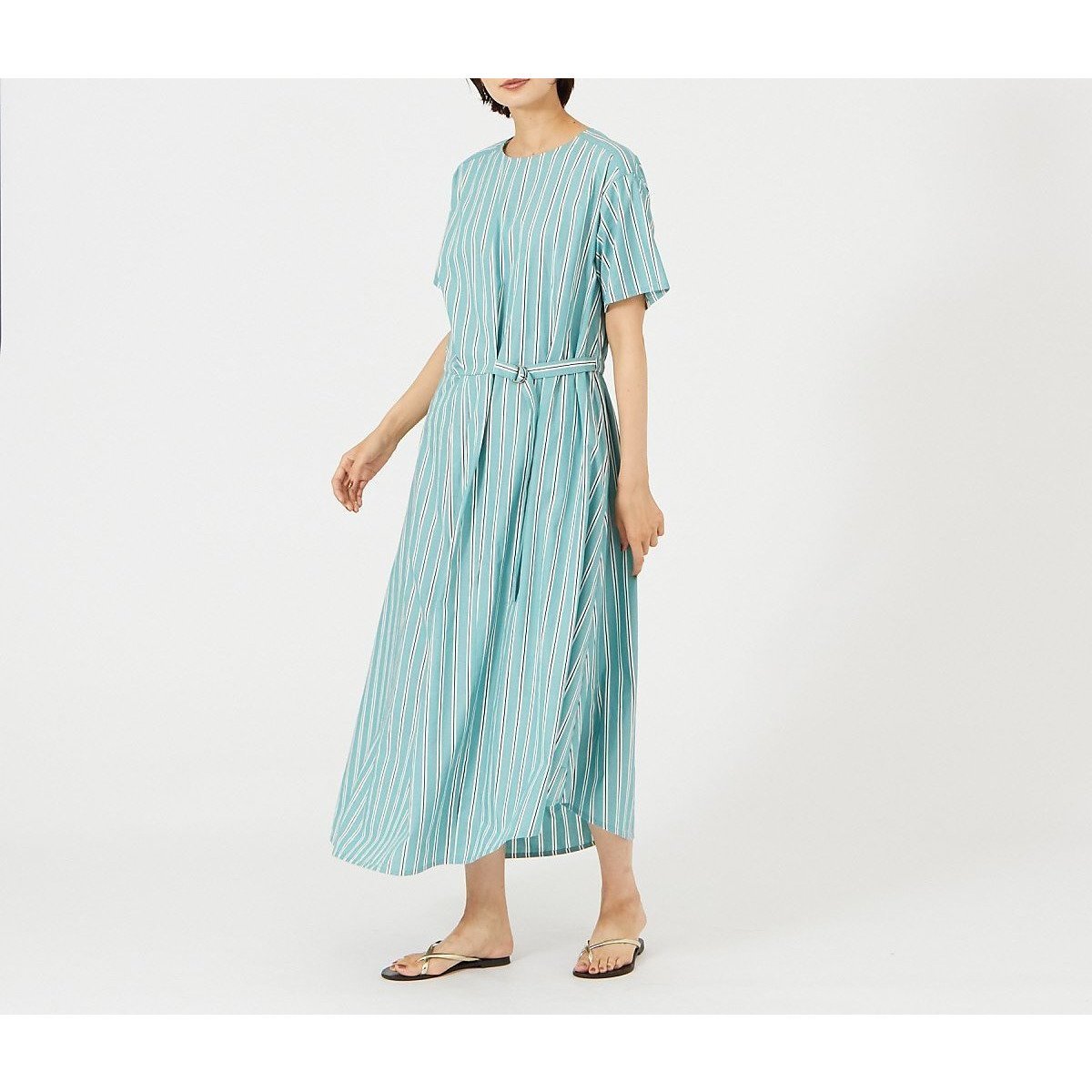 【カリテ/qualite】のタイプライタードローワンピース インテリア・キッズ・メンズ・レディースファッション・服の通販 founy(ファウニー) 　ファッション　Fashion　レディースファッション　Fashion for Women　ワンピース　Dresses　おすすめ　Recommended / Our Picks　アシンメトリー　Asymmetrical Style　ストライプ　Stripe, Striped Pattern　フェミニン　Feminine, Girly　夏　Summer　ストライプ|ID: prp329100004981936 ipo3291000000037324598