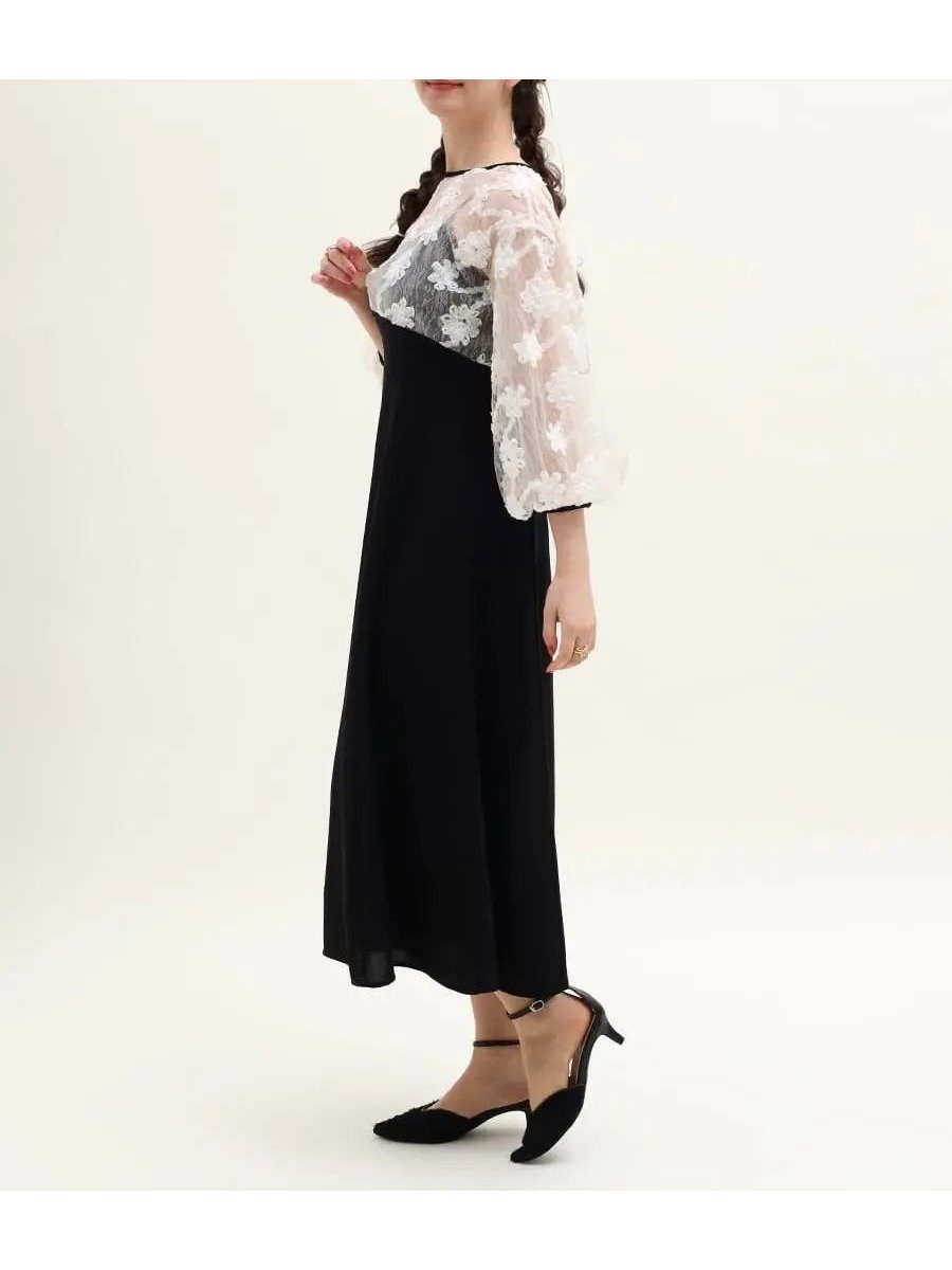 【ラシュッド/LASUD】のチュールフラワーボレロレイヤードワンピース 大人の最旬トレンドファッション＆コーディネート founy(ファウニー) 　ファッション　Fashion　レディースファッション　Fashion for Women　アウター　Coat / Outerwear Collection　ボレロ・ショート丈ジャケット / ドレス羽織りに　Boleros & Short Jackets　キャミワンピース　Cami Dress, Slip Dress　チュール　Tulip, Tulip Motif　ドレス　Dress, One-Piece　フラワー　Flower, Floral　ボレロ　Bolero, Short Cardigan　モチーフ　Motif, Design Theme　エレガント 上品　Elegant　 other-1|ID: prp329100004981941 ipo3291000000037324614