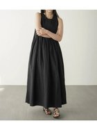 【ラシュッド/LASUD】のShirred cotton onepiece 大人の最旬トレンドファッション＆コーディネート founy(ファウニー) ファッション Fashion レディースファッション Fashion for Women おすすめ Recommended / Our Picks カーディガン Cardigan, Knitwear シャーリング Shirring, Ruched シンプル Simple, Minimal ノースリーブ Sleeveless, No-Sleeve フィット Fit, Slim Fit リラックス Relax, Relaxed Fit thumbnail ブラック|ID: prp329100004981945 ipo3291000000037324643