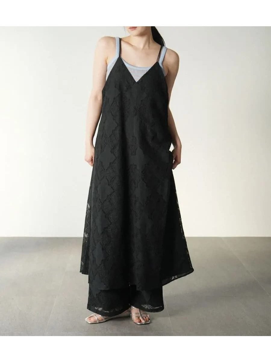 【ラシュッド/LASUD】のLeavers lace cami onepiece 大人の最旬トレンドファッション＆コーディネート founy(ファウニー) 　ファッション　Fashion　レディースファッション　Fashion for Women　キャミワンピース　Cami Dress, Slip Dress　コンパクト　Compact, Small Size　フレア　Flare, Flared　ポケット　Pocket, Pocket Detail　レース　Lace, Lace Fabric　今季　This Season, Current Season　 other-1|ID: prp329100004981948 ipo3291000000037324653