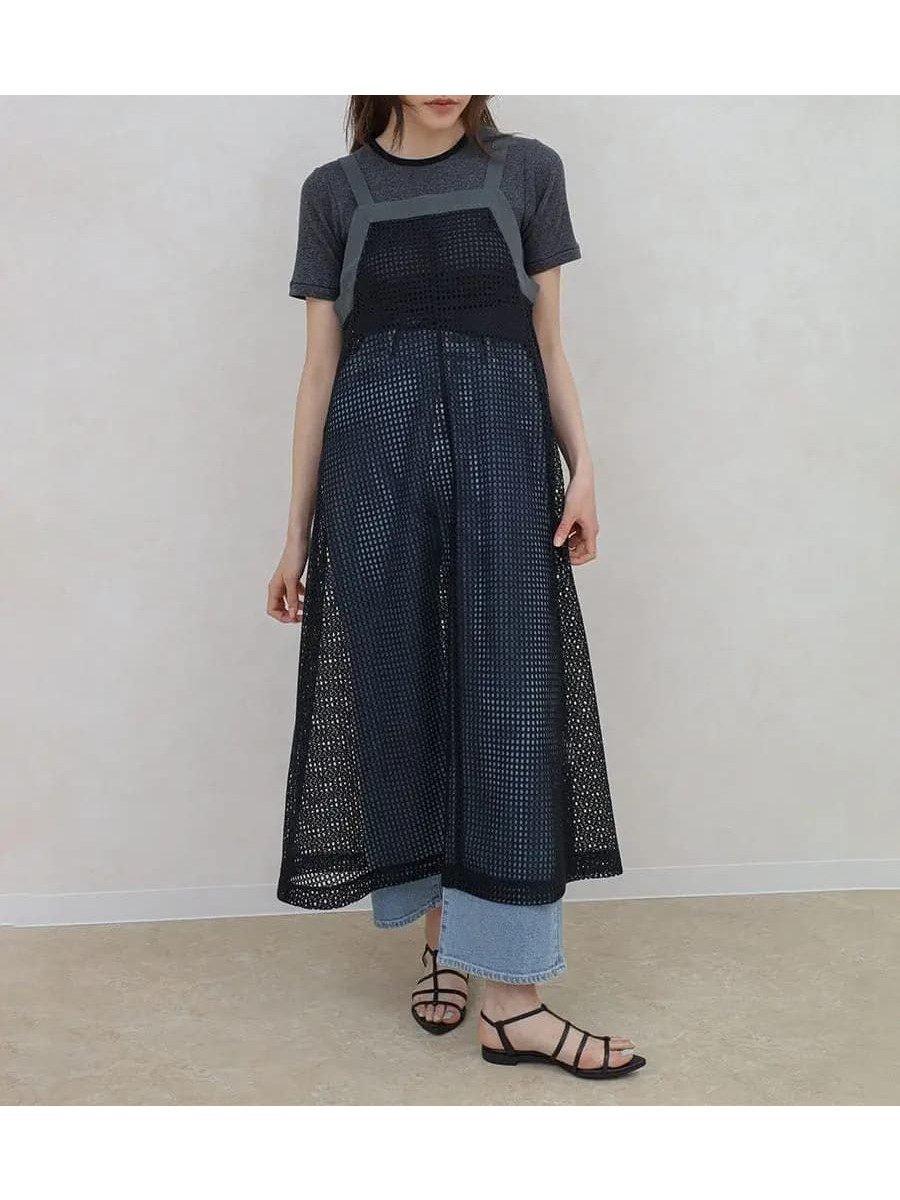 【ラシュッド/LASUD】のBicolor mesh onpiece インテリア・キッズ・メンズ・レディースファッション・服の通販 founy(ファウニー) 　ファッション　Fashion　レディースファッション　Fashion for Women　おすすめ　Recommended / Our Picks　インナー　Innerwear　キャミソール　Camisole, Spaghetti Strap Top　タンク　Tank Top, Sleeveless Top　メッシュ　Mesh, Net Fabric　ブラック|ID: prp329100004981950 ipo3291000000037324663