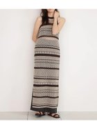 【ラシュッド/LASUD】のStriped mesh knit onepiece ベージュ|ID: prp329100004981955 ipo3291000000037324678