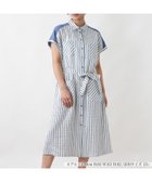 【レリアンプラスハウス/Leilian PLUS HOUSE】のワンピース【SHE S SO】 大人の最旬トレンドファッション＆コーディネート founy(ファウニー) ファッション Fashion レディースファッション Fashion for Women ワンピース Dresses イタリア Italy コレクション Collection, Seasonal Line ストライプ Stripe, Striped Pattern トレンド Trend, Trending Now ポケット Pocket, Pocket Detail 半袖 Short Sleeve, Half Sleeve ヨーク Yoke, Yoke Design 夏 Summer thumbnail ロイヤルブルー|ID: prp329100004981963 ipo3291000000037324700