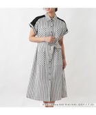 【レリアンプラスハウス/Leilian PLUS HOUSE】のワンピース【SHE S SO】 大人の最旬トレンドファッション＆コーディネート founy(ファウニー) ファッション Fashion レディースファッション Fashion for Women ワンピース Dresses イタリア Italy コレクション Collection, Seasonal Line ストライプ Stripe, Striped Pattern トレンド Trend, Trending Now ポケット Pocket, Pocket Detail 半袖 Short Sleeve, Half Sleeve ヨーク Yoke, Yoke Design 夏 Summer thumbnail ブラック|ID: prp329100004981963 ipo3291000000037324701