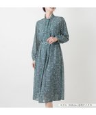 【レリアン/LEILIAN】の幾何学柄フレアワンピース【Leilian WHITE LABEL】 大人の最旬トレンドファッション＆コーディネート founy(ファウニー) ファッション Fashion レディースファッション Fashion for Women ワンピース Dresses アンダー Underwear Essentials ウォッシャブル Machine Washable ジャケット Jacket, Outerwear スタンド Stand Collar, Upright Stand トレンド Trend, Trending Now ドレス Dress, One-Piece フレア Flare, Flared ブラウジング Blouson Silhouette, Cinched Waist ベーシック Basic, Essential ポケット Pocket, Pocket Detail ループ Loop, Loop Knit 夏 Summer エレガント 上品 Elegant thumbnail グリーン系|ID: prp329100004981967 ipo3291000000037324714