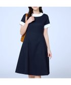 【キタムラ/Kitamura】の麻調パナマ配色ワンピース KH0867 ダークブルー10136|ID: prp329100004981982 ipo3291000000037354630