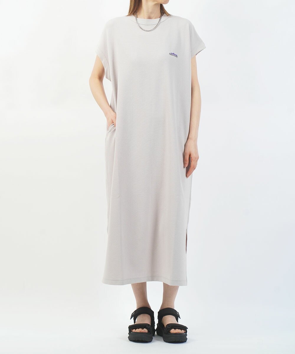 【ブルーコムブルー/BLEU COMME BLEU】のサウザンドマイル テックワッフル フレンチスリーブワンピース 大人の最旬トレンドファッション＆コーディネート founy(ファウニー) 　ファッション　Fashion　レディースファッション　Fashion for Women　ワンピース　Dresses　ショルダー　Shoulder, Shoulder Strap　スリット　Slit, Slit Detail　スリーブ　Sleeve, Long Sleeve / Short Sleeve　フレンチ　French, French Style　ロング　Long, Long-Length　ワッフル　Waffle, Waffle Knit　夏　Summer　抗菌　Antibacterial, Bacteria-Resistant　旅行　Travel　 other-1|ID: prp329100004981983 ipo3291000000037324765