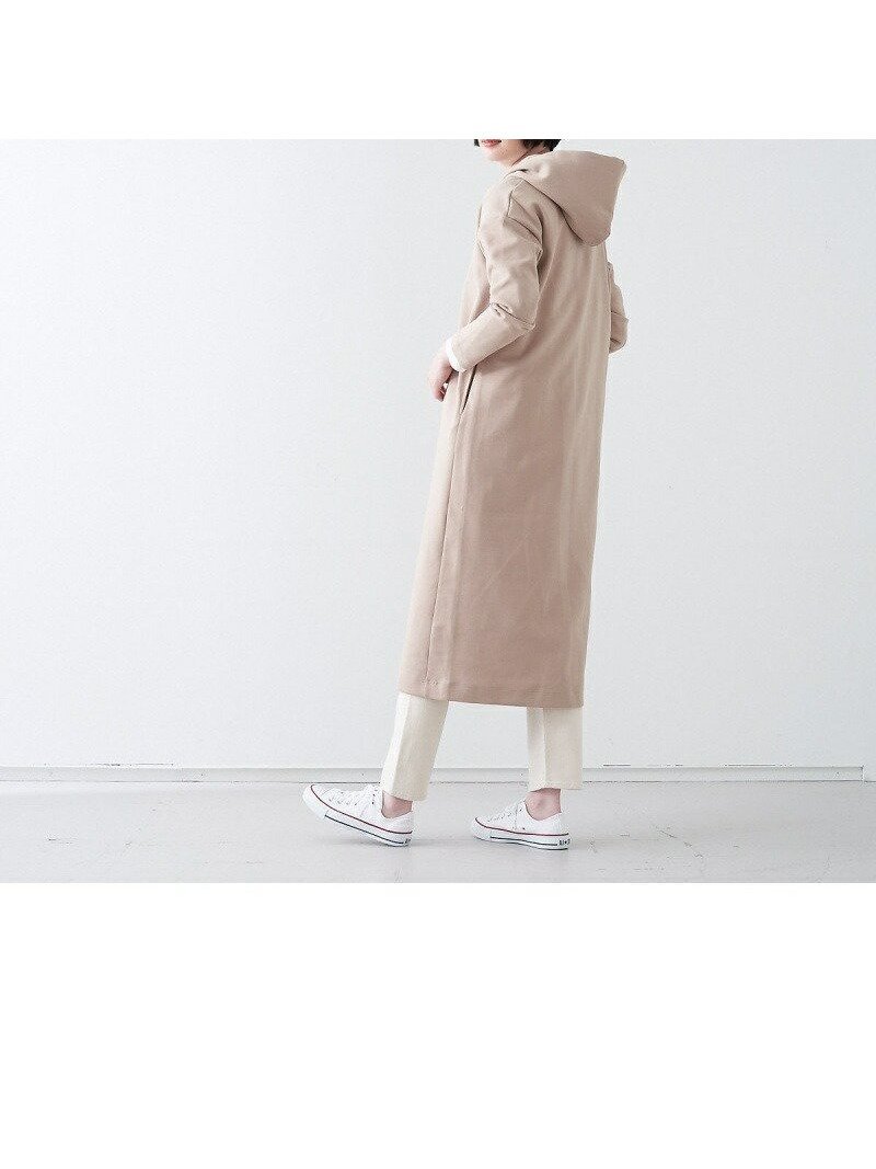 【コレックス/collex】のダンボールニット パーカーロングワンピース インテリア・キッズ・メンズ・レディースファッション・服の通販 founy(ファウニー) 　ファッション　Fashion　レディースファッション　Fashion for Women　ワンピース　Dresses　タートルネック　Turtleneck, High Neck　グレージュ|ID: prp329100004981990 ipo3291000000037324783