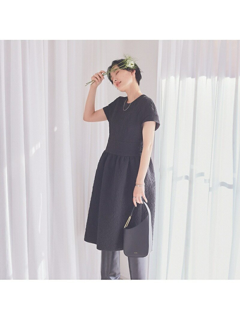 【ルージュヴィフラクレ/Rouge vif la cle】の【BELLE ROBE】ふくれジャガードワンピース 大人の最旬トレンドファッション＆コーディネート founy(ファウニー) 　ファッション　Fashion　レディースファッション　Fashion for Women　ワンピース　Dresses　おすすめ　Recommended / Our Picks　ジュエリー　Jewelry, Accessories　パーティ　Party, Party Style　フェミニン　Feminine, Girly　フォルム　Silhouette, Form　フォーマル　Formal, Dressy　結婚式　Wedding　 other-1|ID: prp329100004982000 ipo3291000000037324810