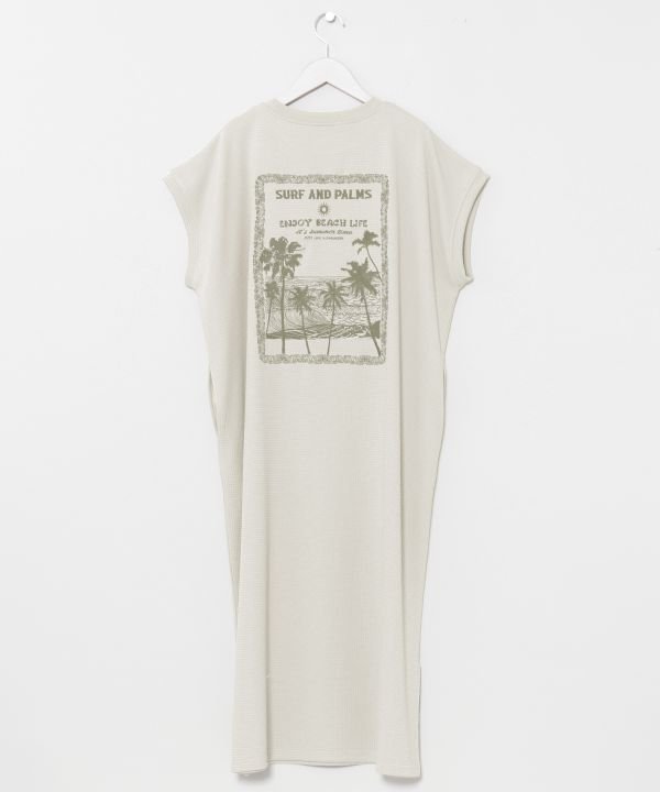 【アミナコレクション/Amina Collection】の【カヒコ】キカウアワンピース【SURF Palms】 インテリア・キッズ・メンズ・レディースファッション・服の通販 founy(ファウニー) 　ファッション　Fashion　レディースファッション　Fashion for Women　ワンピース　Dresses　ノースリーブ　Sleeveless, No-Sleeve　リゾート　Resort, Vacation Style　リラックス　Relax, Relaxed Fit　ワッフル　Waffle, Waffle Knit　ヴィンテージ　Vintage Style　ホワイト|ID: prp329100004982009 ipo3291000000037324844
