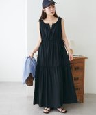 【ディスコート/Discoat】のウエストリボンティアードワンピース 大人の最旬トレンドファッション＆コーディネート founy(ファウニー) ファッション Fashion レディースファッション Fashion for Women ワンピース Dresses アクセサリー Fashion Accessories インナー Innerwear カーディガン Cardigan, Knitwear キャップ Cap, Baseball Cap キャミソール Camisole, Spaghetti Strap Top 吸水 Absorbent, Quick-Dry サンダル Sandals, Summer Shoes タンク Tank Top, Sleeveless Top ダウン Down, Puffer ドローコード Drawcord, Drawstring Cord 定番 Standard, Basic Item ノースリーブ Sleeveless, No-Sleeve リゾート Resort, Vacation Style おすすめ Recommended / Our Picks 夏 Summer エレガント 上品 Elegant thumbnail ブラック|ID: prp329100004982020 ipo3291000000037324888
