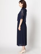 【ドレス/DRESS+】のワンピース ドレス レース プリーツ パーティードレス 結婚式 ネイビー|ID: prp329100004982026 ipo3291000000037324917