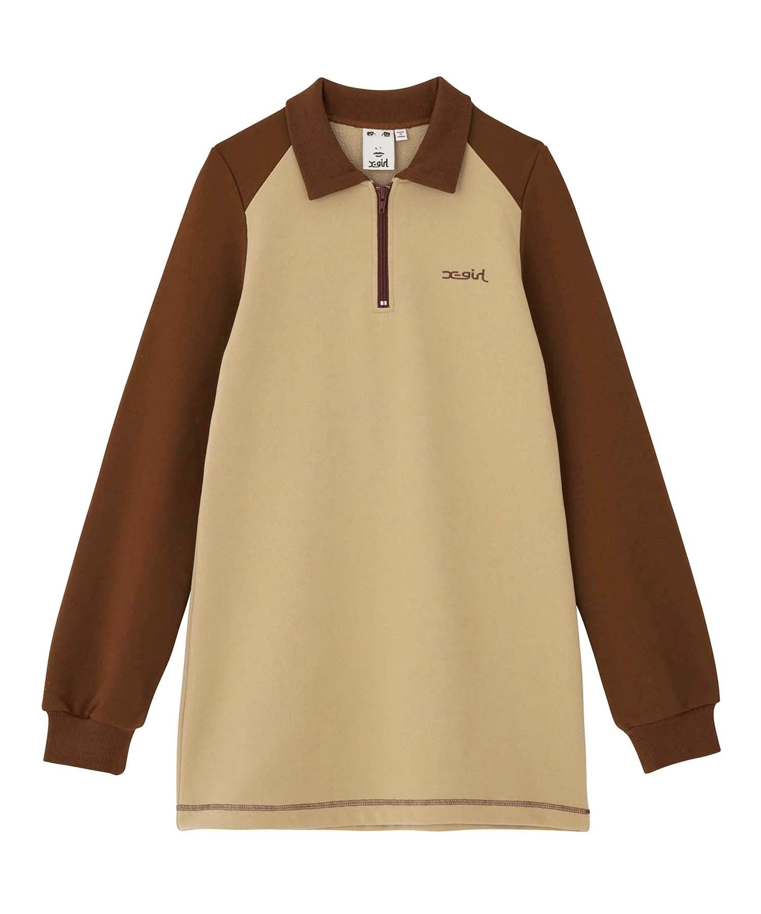 【エックスガール/X-girl】のRAGLAN SWEAT DRESS インテリア・キッズ・メンズ・レディースファッション・服の通販 founy(ファウニー) 　ファッション　Fashion　レディースファッション　Fashion for Women　トップス・カットソー　Cut & Sew Tops　レディースパーカー・カジュアルフーディー　Casual Hoodies & Sweatshirts　スウェット・クルーネックトップス　Sweatshirts & Crewnecks / Relaxed Fit Sweat Tops　ワンピース　Dresses　フォーマル・パーティードレス・結婚式用ドレス　Elegant & Casual Dresses　秋　Autumn　シェイプ　Shape, Slim Fit　ショート　Short, Short Length　スウェット / スエット　Sweatshirt, Sweatwear　ロング　Long, Long-Length　ワンポイント　One Point, Statement Accent　A/W・秋冬　Autumn/Winter　BROWN|ID: prp329100004982042 ipo3291000000037324976