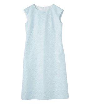 【ランバンコレクション/LANVIN COLLECTION】のコットンナイロン ジャカード先染ワンピース 大人の最旬トレンドファッション＆コーディネート founy(ファウニー) ファッション Fashion レディースファッション Fashion for Women ワンピース Dresses シンプル Simple, Minimal ジャカード／ジャガード Jacquard, Woven Pattern スリーブ Sleeve, Long Sleeve / Short Sleeve フレンチ French, French Style |ID:prp329100004982044