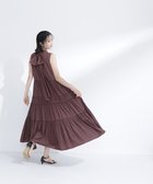 【ナチュラル ビューティー ベーシック/NATURAL BEAUTY BASIC】のバックリボンティアードワンピース 大人の最旬トレンドファッション＆コーディネート founy(ファウニー) ファッション Fashion レディースファッション Fashion for Women ワンピース Dresses ギャザー Gathered, Ruffled ティアードワンピース Tiered Dress, Flared Dress リボン Ribbon, Bow ワッシャー Washer, Crinkled Finish thumbnail ダークブラウン1|ID: prp329100004982074 ipo3291000000037325079