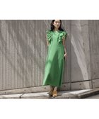 【ナチュラル ビューティー ベーシック/NATURAL BEAUTY BASIC】のデザインフリル楊柳ワンピース 大人の最旬トレンドファッション＆コーディネート founy(ファウニー) ファッション Fashion レディースファッション Fashion for Women ワンピース Dresses ギャザー Gathered, Ruffled シェイプ Shape, Slim Fit フリル Frill, Ruffle フレア Flare, Flared thumbnail グリーン1|ID: prp329100004982075 ipo3291000000037325081