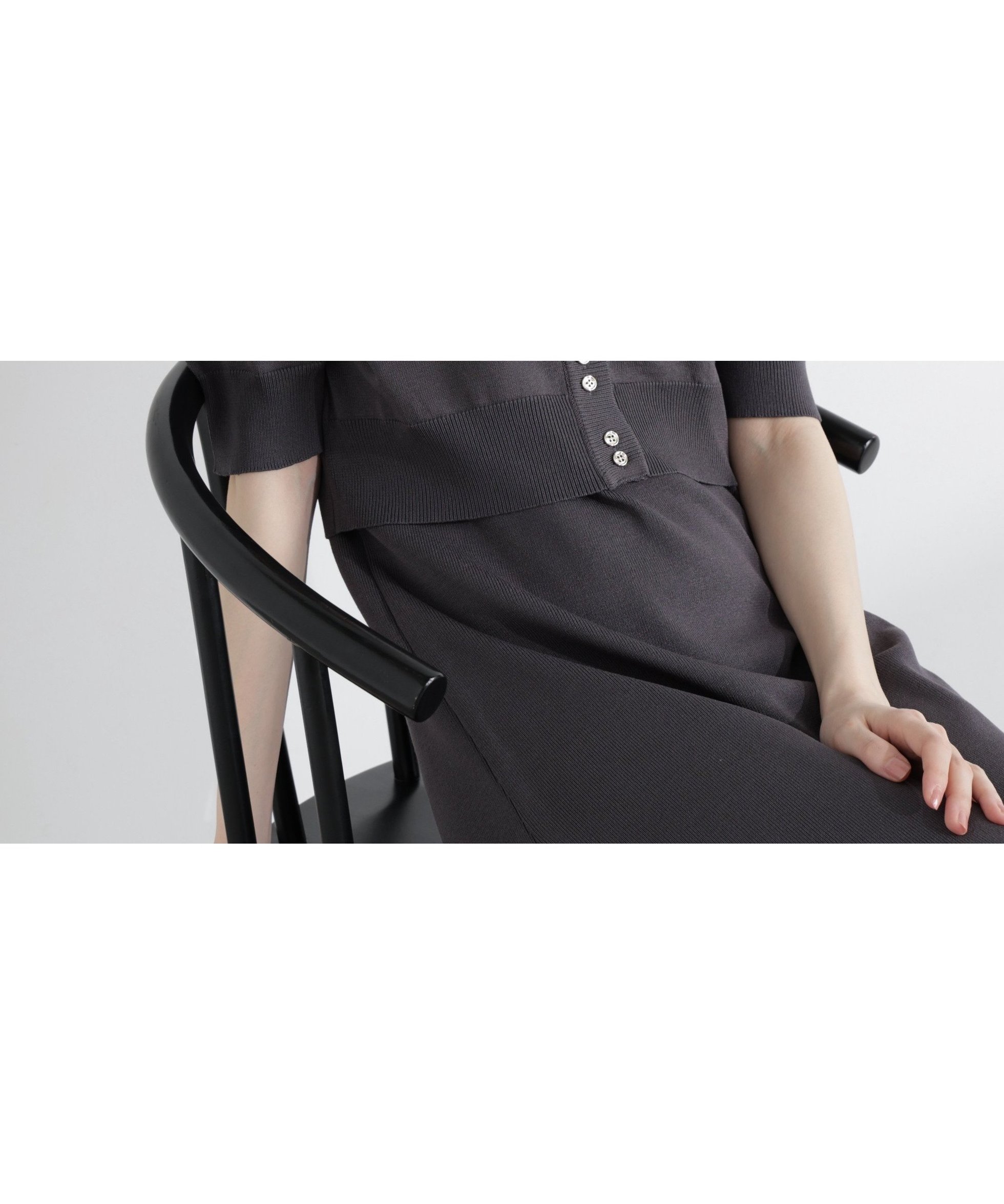 【プロポーション ボディドレッシング/PROPORTION BODY DRESSING】のa/mie ショートカーデレイヤードワンピース インテリア・キッズ・メンズ・レディースファッション・服の通販 founy(ファウニー) 　ファッション　Fashion　レディースファッション　Fashion for Women　ワンピース　Dresses　カーディガン　Cardigan, Knitwear　ショート　Short, Short Length　エレガント 上品　Elegant　チャコール2|ID: prp329100004982085 ipo3291000000037325120