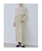【ビーフラット/bflat】のパールブラウスセットドレス 2点セット キャミワンピース 結婚式 成人式 二次会 イエロー|ID: prp329100004982087 ipo3291000000037325127