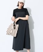 【インディヴィ/INDIVI】の【洗える/1枚でキマる/ドロスト付】ビスチェ風ドッキングTワンピース 大人の最旬トレンドファッション＆コーディネート founy(ファウニー) ファッション Fashion レディースファッション Fashion for Women ワンピース Dresses アクセサリー Fashion Accessories 洗える Machine Washable サンダル Sandals, Summer Shoes シューズ Shoes, Footwear スニーカー Sneakers, Trainers スマート Smart, Elegant タイプライター Typewriter Fabric, Crisp Cotton ドッキング Docking, Mixed Material なめらか Smooth, Silky Texture ビスチェ Bustier, Corset Top フラット Flat, Flat Shoes ブラウジング Blouson Silhouette, Cinched Waist おすすめ Recommended / Our Picks 旅行 Travel エレガント 上品 Elegant thumbnail ブラック|ID: prp329100004982090 ipo3291000000037325138