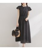 【クチュール ブローチ/Couture Brooch】の【洗える】シアーチェック ワンピース 大人の最旬トレンドファッション＆コーディネート founy(ファウニー) ファッション Fashion レディースファッション Fashion for Women ワンピース Dresses 洗える Machine Washable シアー Sheer, See-Through シャーリング Shirring, Ruched スマート Smart, Elegant チェック Check, Plaid, Tartan フィット Fit, Slim Fit ポケット Pocket, Pocket Detail リボン Ribbon, Bow 夏 Summer 2026年 2026 2026春夏・S/S Spring/Summer 2026 SS26 thumbnail ブラック|ID: prp329100004982099 ipo3291000000037325186