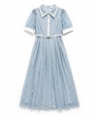 【レディアゼル/REDYAZEL】のレースバイカラープリーツロングワンピース 大人の最旬トレンドファッション＆コーディネート founy(ファウニー) ファッション Fashion レディースファッション Fashion for Women ワンピース Dresses おすすめ Recommended / Our Picks サンダル Sandals, Summer Shoes レース Lace, Lace Fabric ロング Long, Long-Length thumbnail サックス|ID: prp329100004982111 ipo3291000000037325231