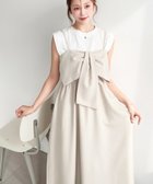 【モーメントプラス/moment+ / MEN】のビッグリボンキャミワンピース グレイッシュベージュ|ID: prp329100004982127 ipo3291000000037325289