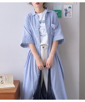 【チャオパニックティピー/CIAOPANIC TYPY】の【GEVACO】綿麻半袖シャツワンピース 大人の最旬トレンドファッション＆コーディネート founy(ファウニー) ファッション Fashion レディースファッション Fashion for Women ワンピース Dresses シャツワンピース / 1枚で着映えコーデ Shirt Dresses カーディガン Cardigan, Knitwear サンダル Sandals, Summer Shoes ストライプ Stripe, Striped Pattern スニーカー Sneakers, Trainers タンク Tank Top, Sleeveless Top デニム Denim, Jeans Material 半袖 Short Sleeve, Half Sleeve 羽織 Haori, Light Jacket リラックス Relax, Relaxed Fit レギンス Leggings, Stretch Pants ロング Long, Long-Length ワーク Workwear, Utility Style おすすめ Recommended / Our Picks 夏 Summer |ID:prp329100004982129