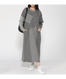 【フラボア/FRAPBOIS】のクワトロボーダー ワンピース 大人の最旬トレンドファッション＆コーディネート founy(ファウニー) ファッション Fashion レディースファッション Fashion for Women ワンピース Dresses スニーカー Sneakers, Trainers ボーダー Border, Stripe リラックス Relax, Relaxed Fit ロング Long, Long-Length |ID:prp329100004982131