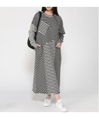 【フラボア/FRAPBOIS】のクワトロボーダー ワンピース 大人の最旬トレンドファッション＆コーディネート founy(ファウニー) ファッション Fashion レディースファッション Fashion for Women ワンピース Dresses スニーカー Sneakers, Trainers ボーダー Border, Stripe リラックス Relax, Relaxed Fit ロング Long, Long-Length thumbnail ブラック|ID: prp329100004982131 ipo3291000000037325302