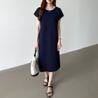 【ココモモ/COCOMOMO】の脇見え防止カバー付き Tシャツワンピ-ス コットンワンピース フレンチスリーブ 大人の最旬トレンドファッション＆コーディネート founy(ファウニー) ファッション Fashion レディースファッション Fashion for Women ワンピース Dresses シャツワンピース / 1枚で着映えコーデ Shirt Dresses 春 Spring 洗える Machine Washable サマー Summer, Summer Style ストレッチ Stretch, Stretchy Fabric スリーブ Sleeve, Long Sleeve / Short Sleeve トレンド Trend, Trending Now 人気 Popular, Best Seller フレンチ French, French Style 半袖 Short Sleeve, Half Sleeve 楽ちん Easy Fit, Comfortable S/S・春夏 SS, Spring/Summer, Warm Season プチプライス・低価格 Affordable / Budget Price おすすめ Recommended / Our Picks 夏 Summer 旅行 Travel thumbnail ネイビー|ID: prp329100004982149 ipo3291000000037325365