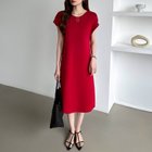 【ココモモ/COCOMOMO】の脇見え防止カバー付き Tシャツワンピ-ス コットンワンピース フレンチスリーブ 大人の最旬トレンドファッション＆コーディネート founy(ファウニー) ファッション Fashion レディースファッション Fashion for Women ワンピース Dresses シャツワンピース / 1枚で着映えコーデ Shirt Dresses 春 Spring 洗える Machine Washable サマー Summer, Summer Style ストレッチ Stretch, Stretchy Fabric スリーブ Sleeve, Long Sleeve / Short Sleeve トレンド Trend, Trending Now 人気 Popular, Best Seller フレンチ French, French Style 半袖 Short Sleeve, Half Sleeve 楽ちん Easy Fit, Comfortable S/S・春夏 SS, Spring/Summer, Warm Season プチプライス・低価格 Affordable / Budget Price おすすめ Recommended / Our Picks 夏 Summer 旅行 Travel thumbnail レッド|ID: prp329100004982149 ipo3291000000037325366